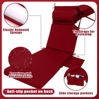 Wenqik 2 Pcs Outdoor Chaise Lounge Cushion - Image 2