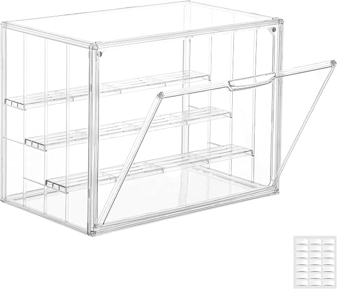 Attelite Acrylic Display Case, Upgrade 4 Tiers Clear Display Case by Attelite