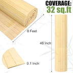 Bamboo Wall Panel for Interior Wall Decor, Renewable Pole Wrap Wainscoting Roll - Image 2