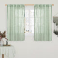 54 Inch Semi Sheer Window Linen Curtains, Light Filtering Panels | Faux Linen by LAMIT