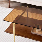 LumFurn Rectangle Coffee Table, Mid-Century Modern Design, L41 W21 x H17 - Image 6