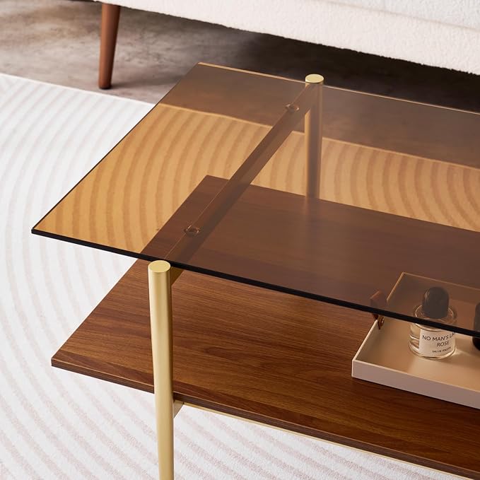 LumFurn Rectangle Coffee Table, Mid-Century Modern Design, L41 W21 x H17 - Image 6