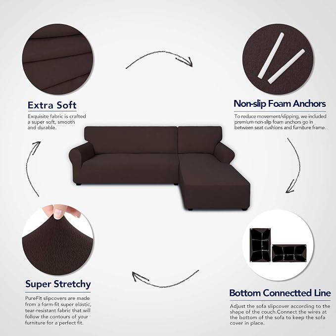 PureFit Super Stretch Sectional Couch Covers - Image 3