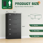 Letaya 5 Drawer File Cabinet - Image 3