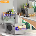 Magnetic Spice Rack for Refrigerator, 2 Pack 100% Metal Strong Magnet Shelf - Image 5