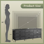 Huuger 63 Inch Dresser for Bedroom, Dresser for Closet - Image 3