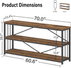 LVB Rustic Entryway Table, Industrial Extra Long Hallway Sofa Table, Wood Metal - Image 2