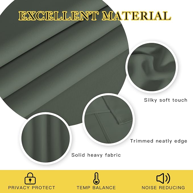 NICETOWN Blackout 78 inch Curtains - Image 4