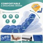 Folding Floor Gaming Chair 14-Poistion Cushioned Adjustable Floor Lazy Sofa - Image 5