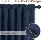 INOVADAY 100% Blackout Linen Curtains - Image 4