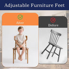 12 PCS M8 Thread Furniture Feet Levelers, Furniture Leveling Feet - Image 3