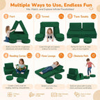 MeMoreCool Kids Play Couch, 8-Piece Modular Foam Sofa Fort Builder Set in - Image 5