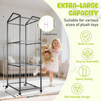NomNest Stuffed Animal Storage Zoo, Large Metal Plushies Organizer, Heavy Duty - Image 2