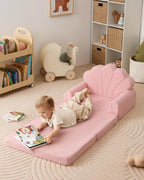 Blissful Diary Kids Couch, 2-in-1 Soft Toddler Couch Fold Out, Toddler Chair - Image 4