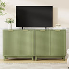 Fluted Cabinet with Storage, 2 Doors Sideboard Buffet, Mid Century Modern - Image 8