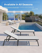 Patio Chaise Lounge Chair Set of 4, Foldable Lounge Chair - Image 4