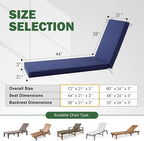 Chaise Lounge Cushions Outdoor, Outdoor Chaise Cushion - Image 3