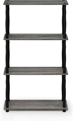 Furinno Turn-N-Tube 4-Tier Multipurpose Shelf Display Rack, Classic Tubes - Image 4