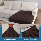 H.VERSAILTEX Sectional Couch Covers 1 Piece Chaise Slipcover L Shape Separate - Image 6