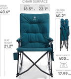 EVER ADVANCED Oversized Folding Rocking Camping Chair, Padded Portable Rocker - Image 7