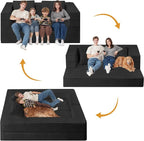 Futon Sofa Bed with Pillow, 3-in-1 Sleeper Sofa Bed with Removable Cover - Image 4