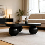 46" Cloud Coffee Table with 3 Ball Legs, Modern Irregular Center Table - Image 3