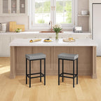 HOOBRO Bar Stools Set of 2, 24.8 Inches Bar Chairs, Counter Height Stools - Image 2