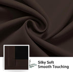 SimpleHome Chocolate Brown 100% Blackout Curtains Room Dark Living Room 63L | - Image 7