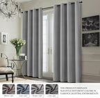 Yakamok Dove Grey 100% Blackout Curtains 84 Inches Long 50" Wide 2 Panel | - Image 7
