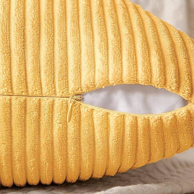 MIULEE Yellow Decorative Throw Pillow Covers - Image 3