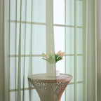 Sheer Curtains 84 Inches Long 2 Panels Set, Sage Green Sheer Curtain - Image 6