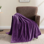 BEDELITE Fleece Blanket Soft Plush Twin Size Blanket Purple 60"x80" | Ultra - Image 7