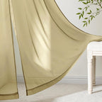 MIULEE Gold Sheer Curtains 108 Inches Long 4 Panels 42 x 108 Inches | Light - Image 6