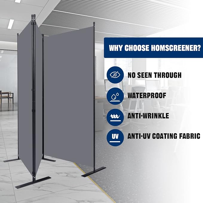 Room Divider 6FT Portable Room Dividers and Folding Privacy Screens, 3 Panel - Image 3