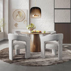 Jofran Gwen Jacquard Upholstered Accent Chair, Modern Luxury Plush Sculptural - Image 9