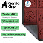 GORILLA GRIP 100% Waterproof All-Season WeatherMAX Doormat, US Designed Natural - Image 2