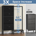 OLIXIS Dresser with Hanging Rack, 4 in 1 Storage Fabric Dresser - Image 3