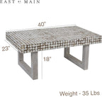 East at Main White Coffee Table – Handmade Accent Table - Image 2