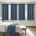 MIULEE 4 Panels Set Stone Blue Blackout Curtains 63 Inch Length Bedroom | by MIULEE