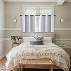 MIULEE Blackout Curtains for Bedroom 2 Panels 40x36 Inch Long Greyish White | - Image 7