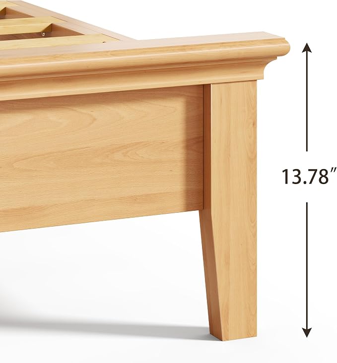 Lifezone Wood Queen Bed, Solid Wood Bed - Image 2