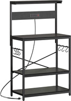 SUPERJARE Bakers Rack with Power Outlets, Microwave Stand, 31.5 X 16.5 Inch by SUPERJARE