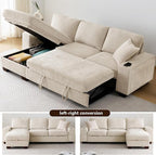 99" Convertible Sleeper Sofa Bed, L Shaped - Image 4