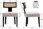 VESCASA Linen Upholstered Dining Chairs - Image 6