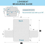 Reversible Loveseat Couch Sofa Covers, Light Grey | Loveseat Covers - Image 7