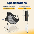 VIVOHOME Hammock Camping Chair, Portable Outdoor Swinging Rocking Chairs - Image 8