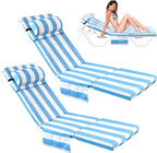 Wenqik 2 Pcs Outdoor Chaise Lounge Cushion by Wenqik