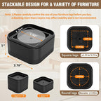 8 Pack Furniture Risers Adjustable Bed Risers Heavy Duty Lifts Height 1 or 2 - Image 2