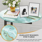 C Shaped End Side Table, Small Oval Couch Sofa Table - Image 3