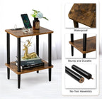 FORAOFUR End Table with Charge Station, Small End Tables Living Room, - Image 9